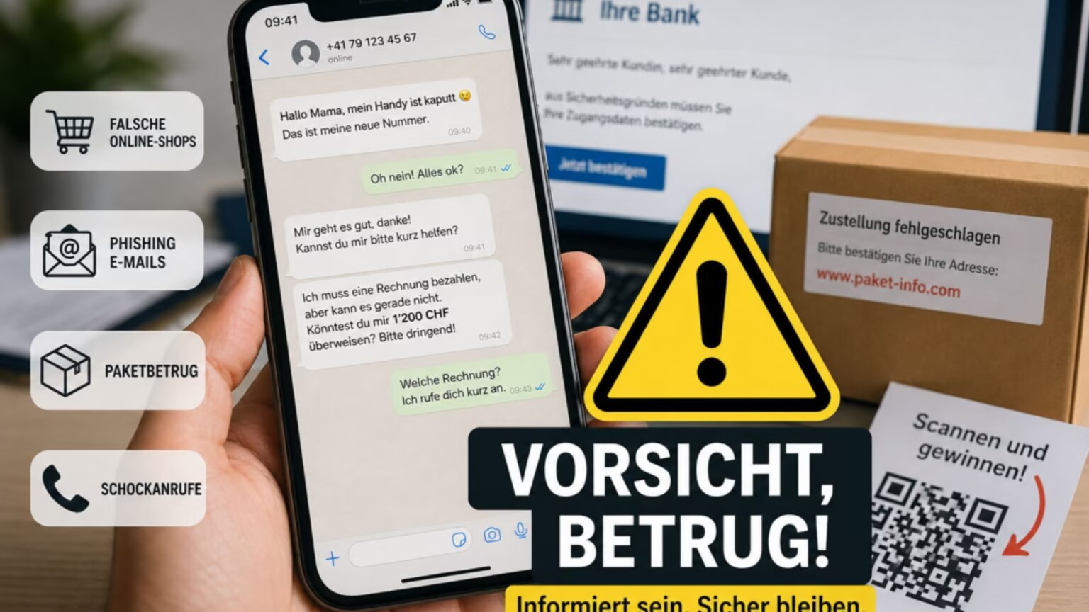 Aktuelle Betrugsmaschen erkennen und vermeiden